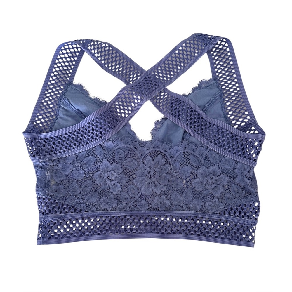 NWOT Set - Free People Intimates - Lace Bralette Set - Blue and Red - Picture 10 of 10